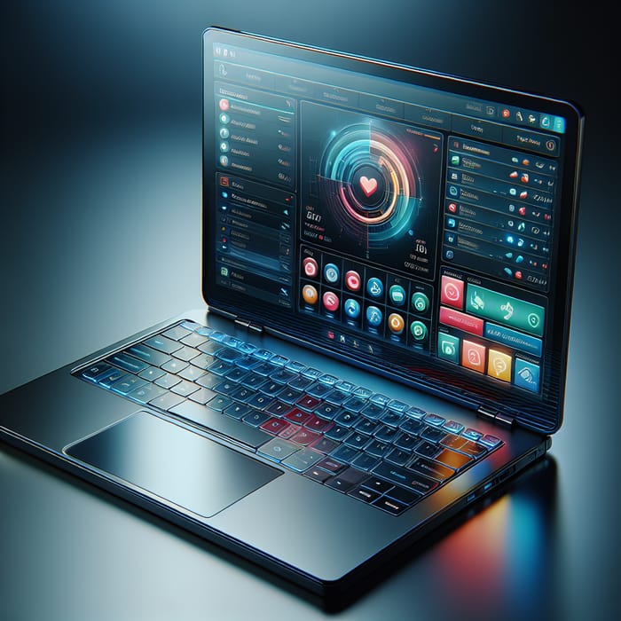 Innovative 3D Service Interface on Modern Laptop