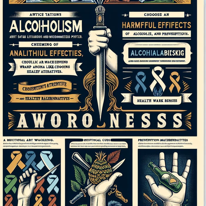 Traditional Poster Making for Alcoholism Awareness & Prevention