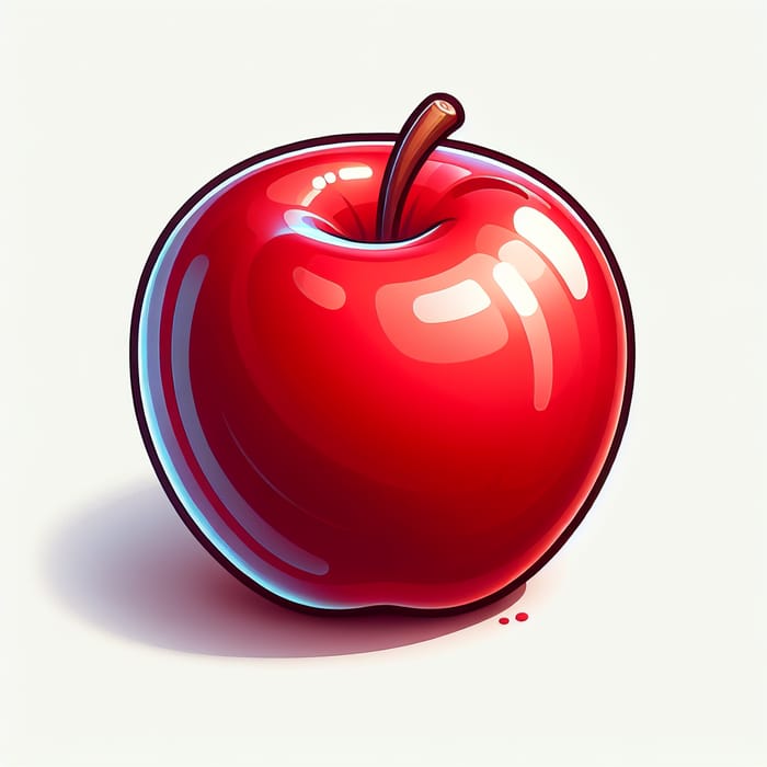 Ripe Red Apple - Fresh and Vibrant Image