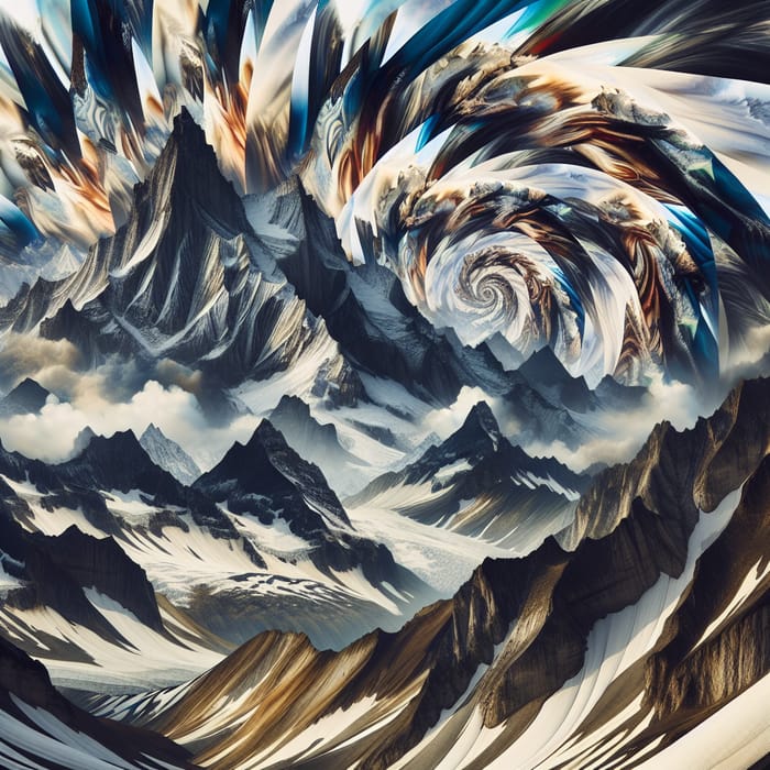 Abstract Mountains: Beautiful Vortex of Nature