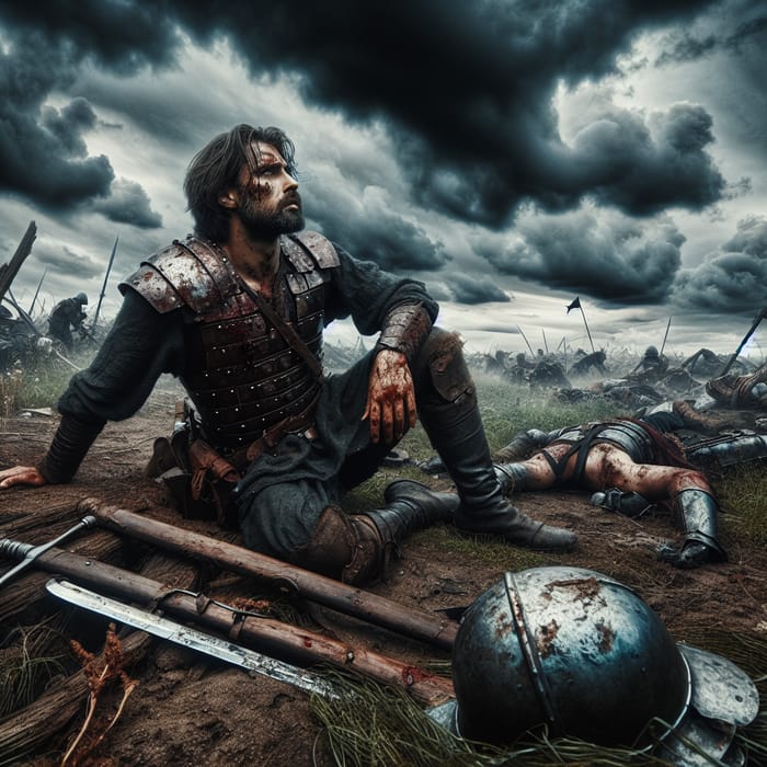Sacrificed Warrior on the Battlefield: A Dramatic Conflict Scene