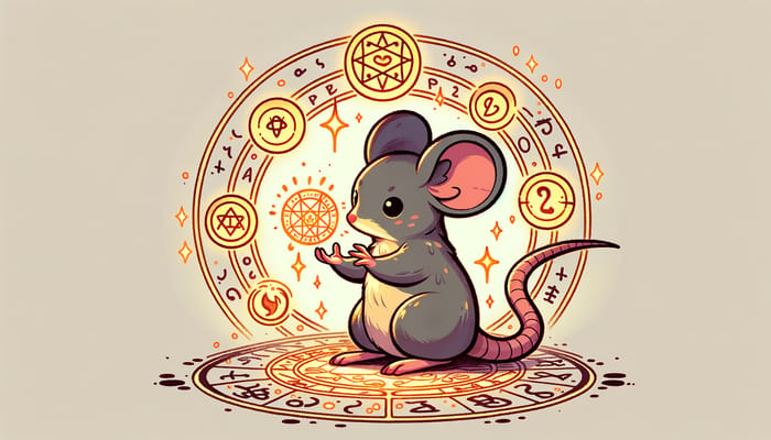 Little Mouse Nefarious Spell: Glowing Orbs & Runes