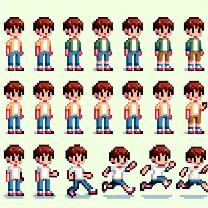 2D Character Sprite Sheet Pixel Art Creation Guide
