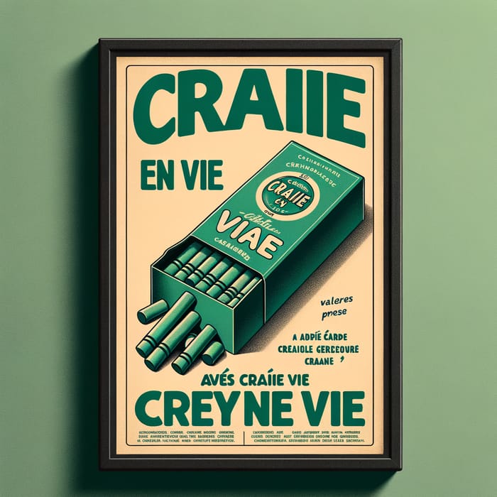 Vivid Poster Design for 'Craie en Vie' Green Chalkboard Chalk