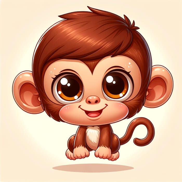 Cute Clipart Monkey Design | Adorable and Playful Image