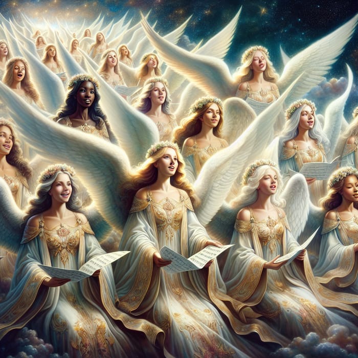 Majestic Angelic Choir Singing in Harmony