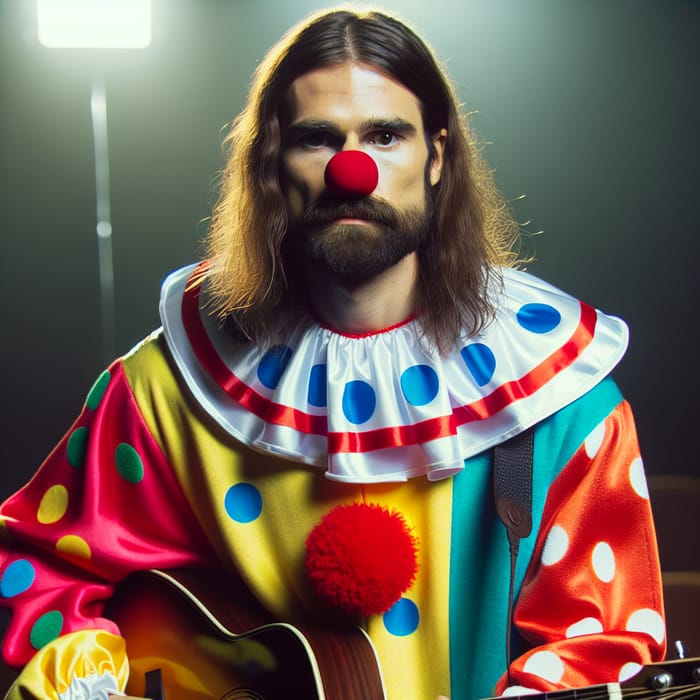George Harrison in Colorful Clown Outfit
