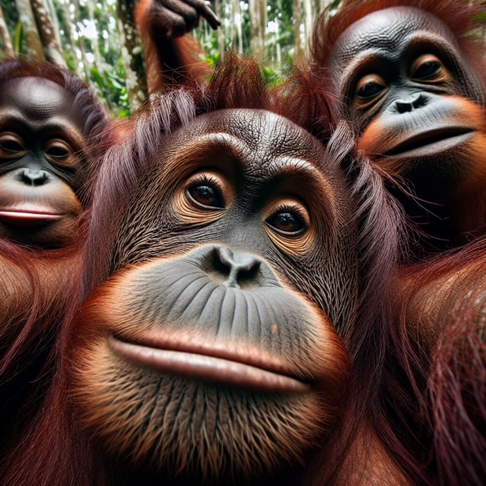 Orangutan Close-Up Selfie | Captivating Wildlife Portrait