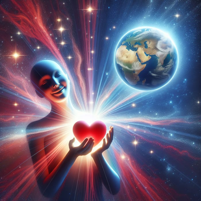Me Love World - Unity and Bond of Love | Heart, Globe, Stars
