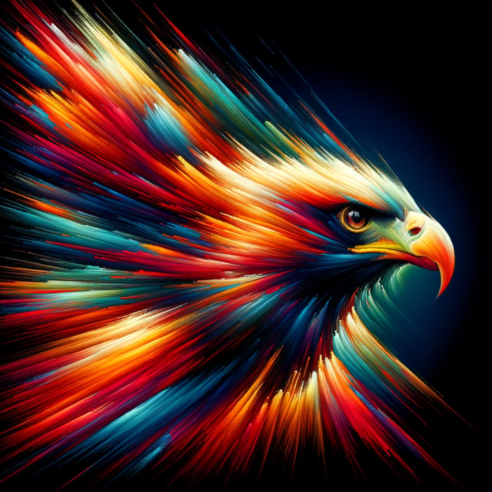 Bold Colorful Eagle Flight | Dynamic Pop Art Motion