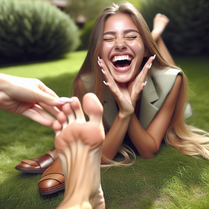 Heartfelt Laughter: Joyful Tickle Moment | Detailed Beauty