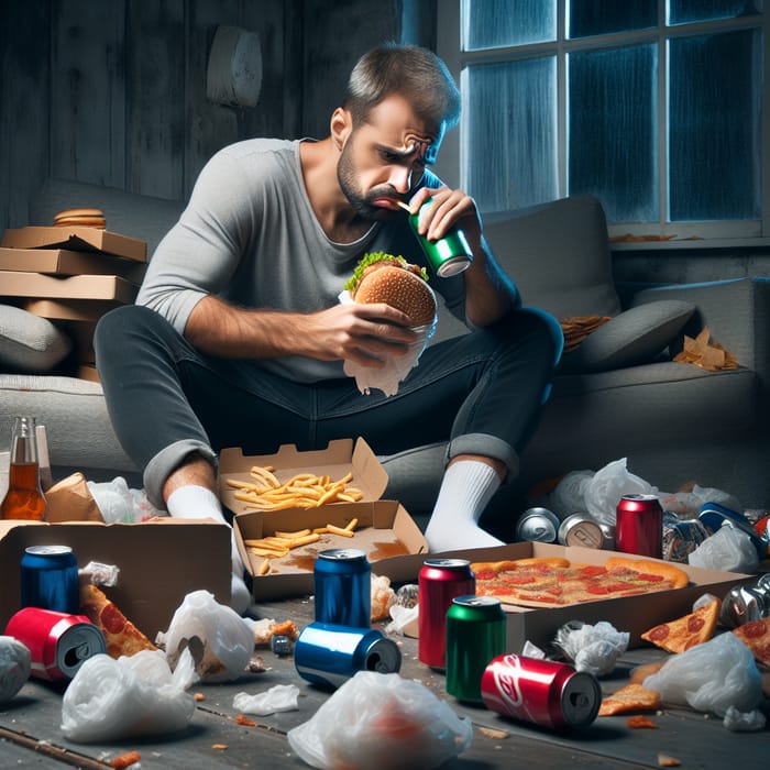 Visual Representation of Food Addiction Struggle