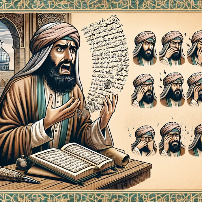 Abolhob Story and Surah Al-Masad Illustration