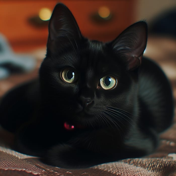 Mysterious Black Cat - Stunning Image