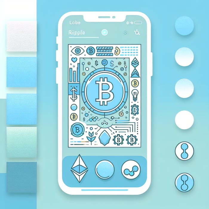 Beautiful Crypto-Themed Smartphone Wallpaper in Light Colors