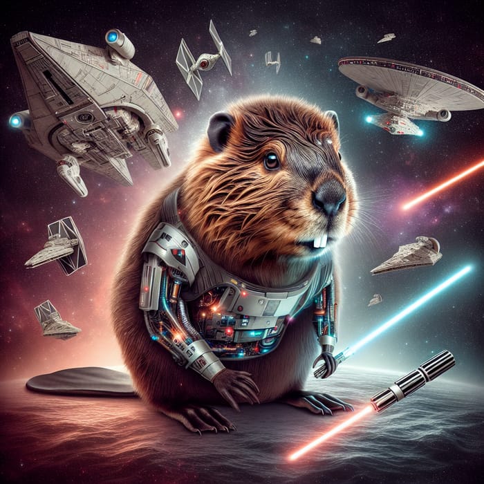 Star Wars Beaver: Sci-Fi Adventure Art