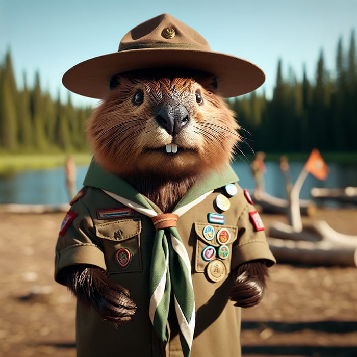 Young Beaver Scout Ready for Adventure