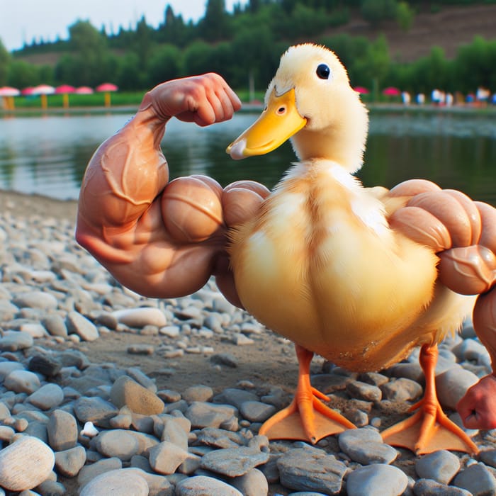 Muscle-Bound Duck: A Strong and Mighty Avian Display