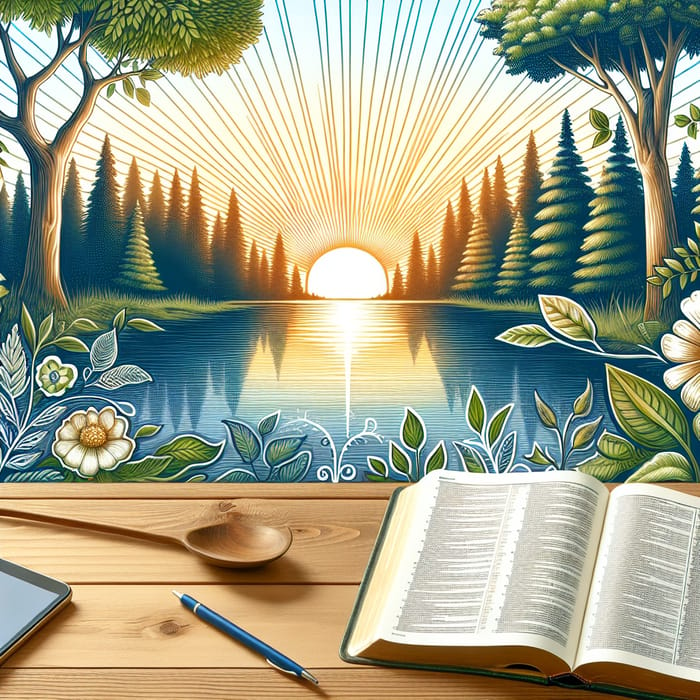 Peaceful Sunday Bible Verse Background for Facebook