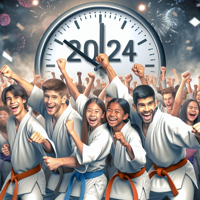 Latin American Karate Group Ring in New Year 2024 with Joy