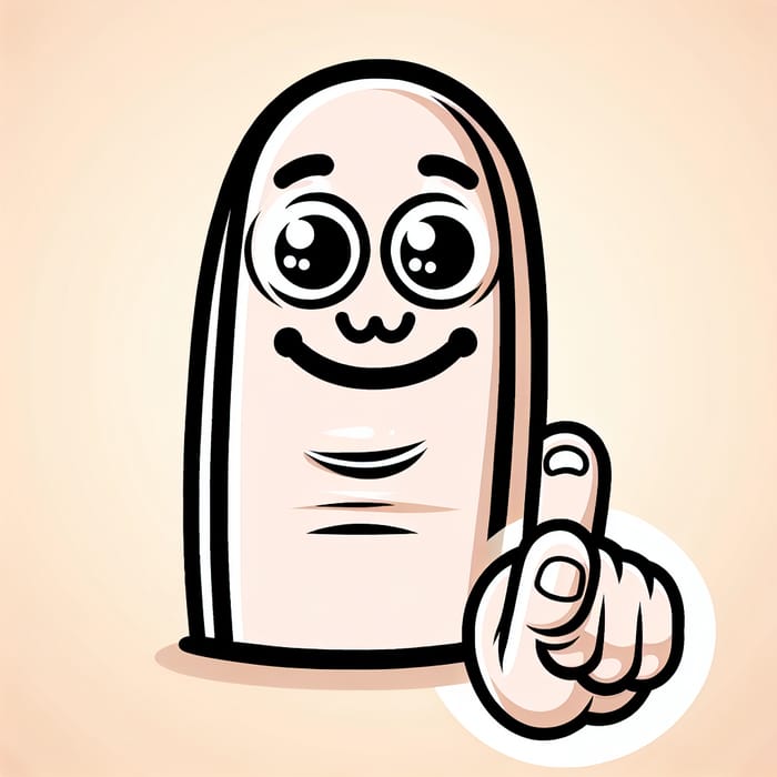 Cheerful Pinky Finger Cartoon | Friendly Finger Characters