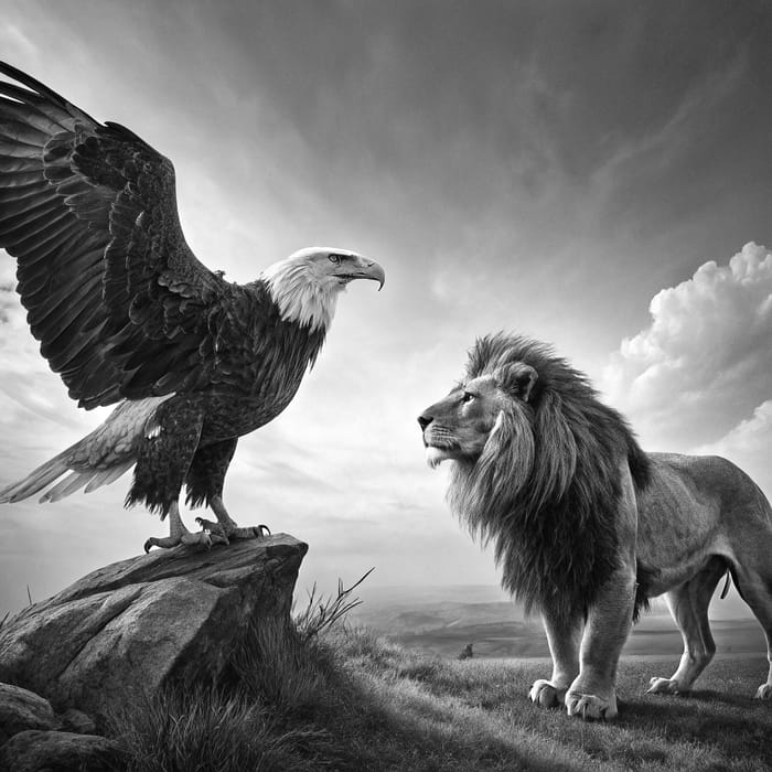 Eagle and Lion: Symbols of Strength and Majesty