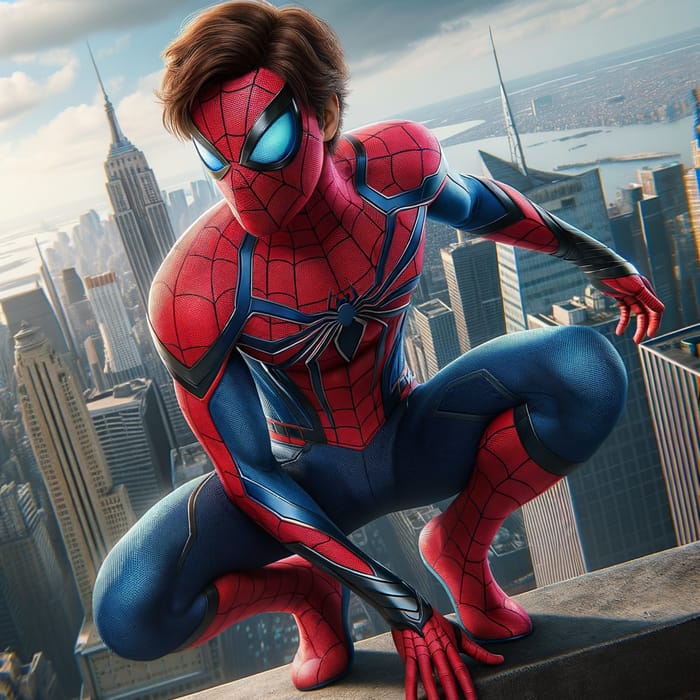 Spider-Man in Action: Iconic Superhero Pose