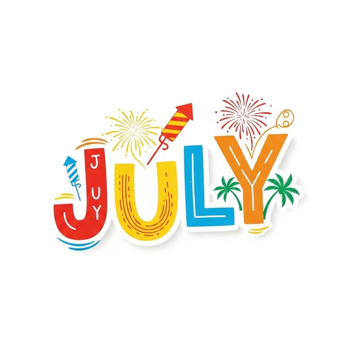Creative Word Art for July