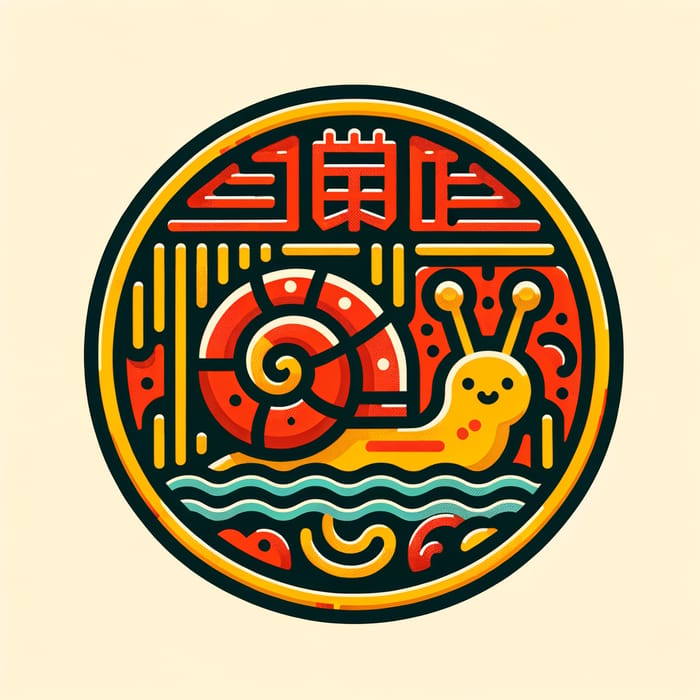 Vibrant Liuzhou River Snail Rice Noodle Icon