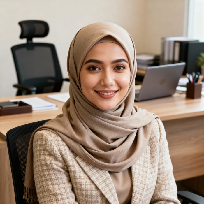 Professional Portrait of a Hijab-Wearing Woman Professional Portrait of a Hijab-Wearing Woman