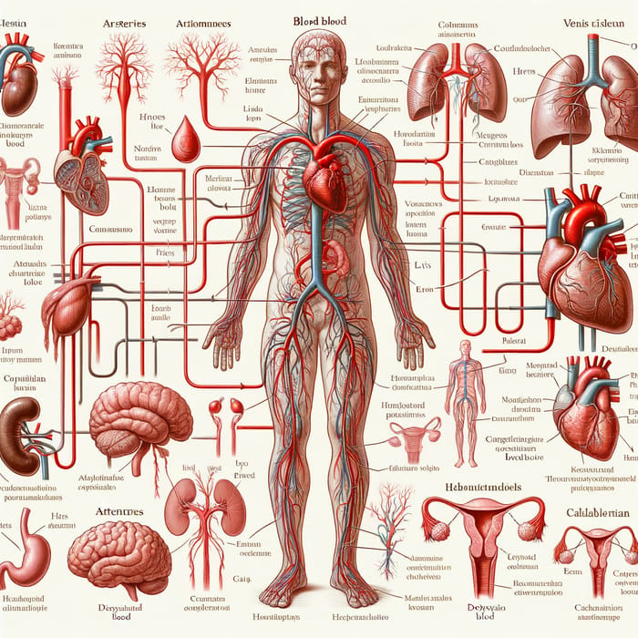 Human Circulatory System and Organs Illustrated