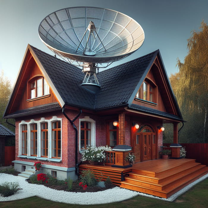 Unique House with Parabolic Antenna