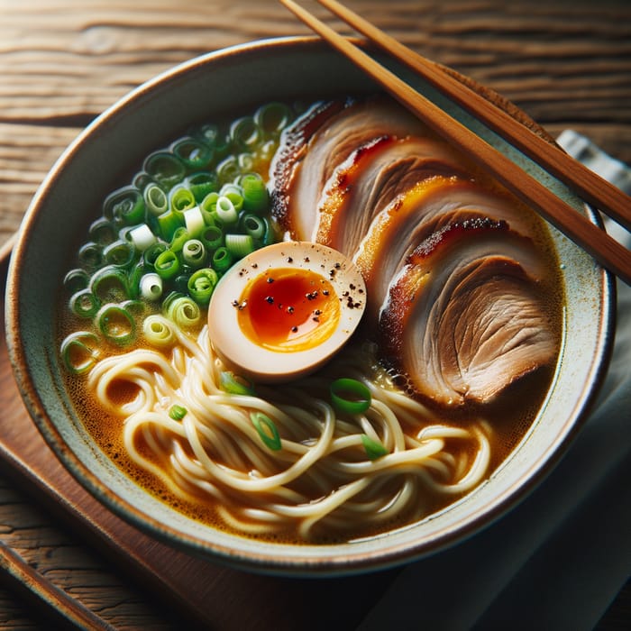 Authentic Ramen Noodles with Roasted Pork