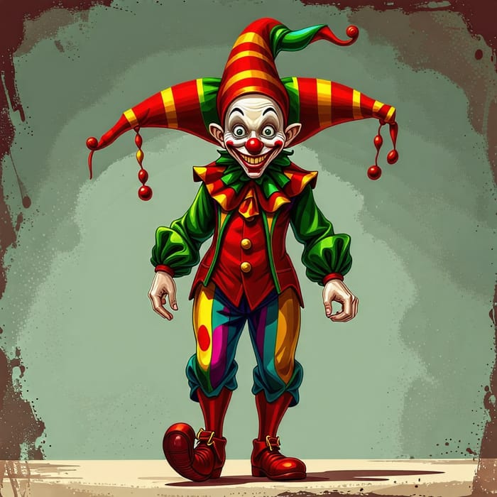 Circus Jester Walking Spritesheet Cartoon by Vivienne Medrano