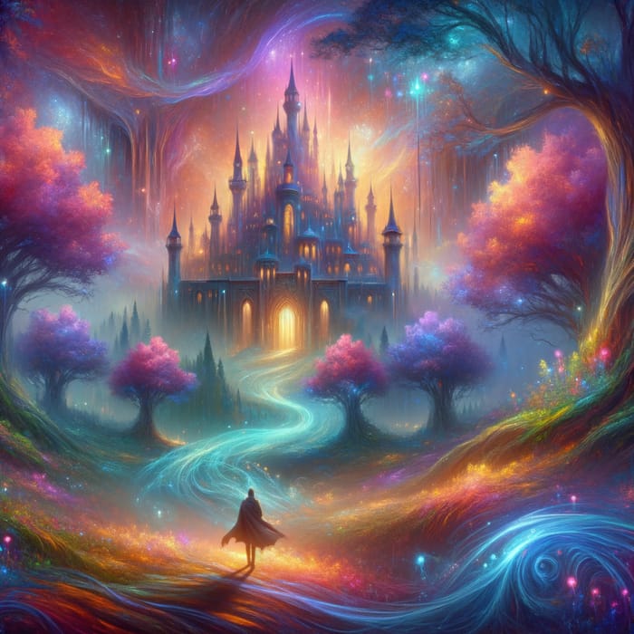 Mystical Forest: Enchanted Castle & Magical Journey - Fantasy Art