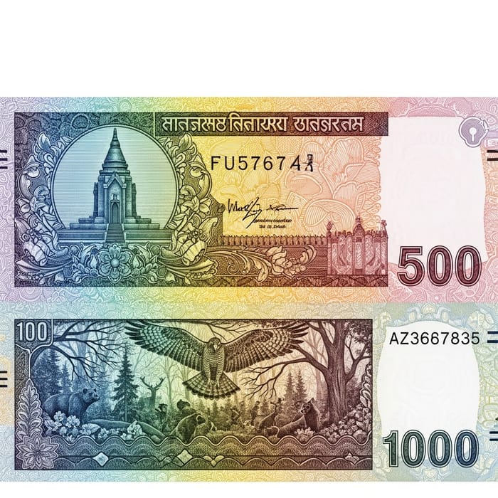 Custom Banknote Illustration Featuring Historic Monument and Wildlife Custom Banknote Illustration Featuring Historic Monument and Wildlife