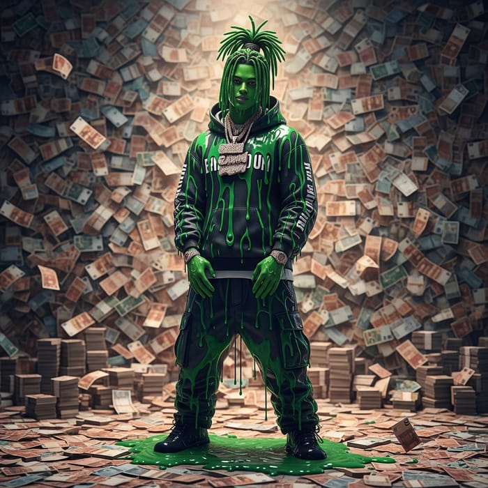 Green Slime Rapper - Euro Money Background
