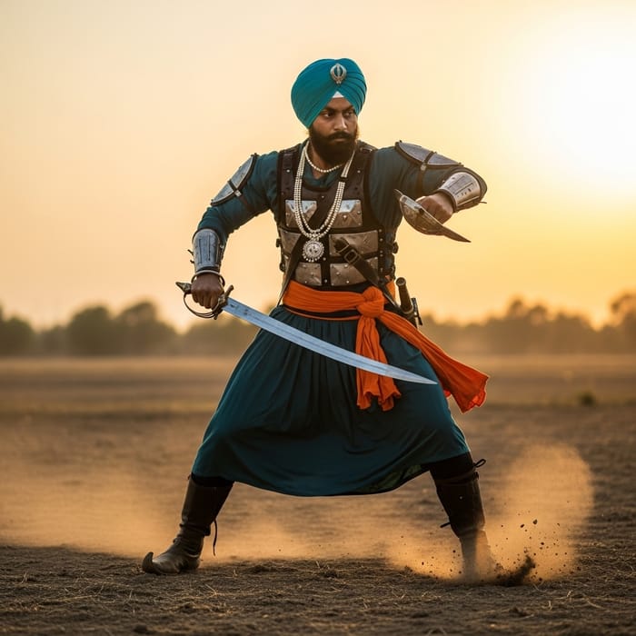 Sikh Warrior Battling - Epic Scene Sikh Warrior Battling - Epic Scene