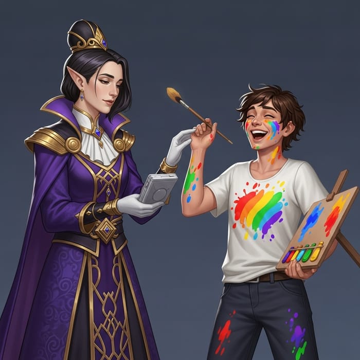 Nahida and Klee from Genshin Impact Gaming Together Nahida and Klee from Genshin Impact Gaming Together