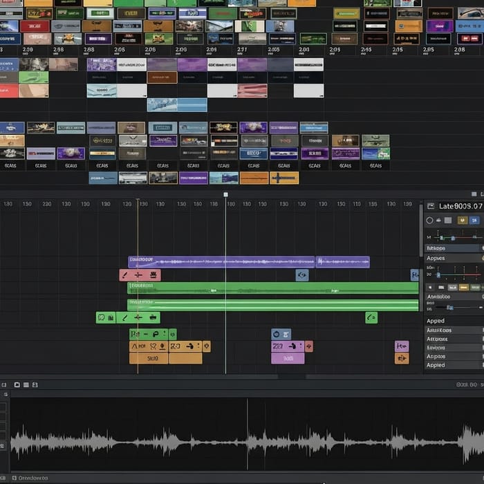 Create Edited Image from Video: Layered Clips with Audio Tracks
