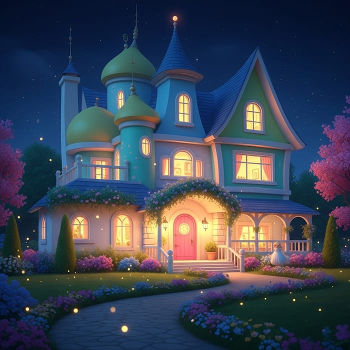 Enchanting Fairytale House in Pastel Colors