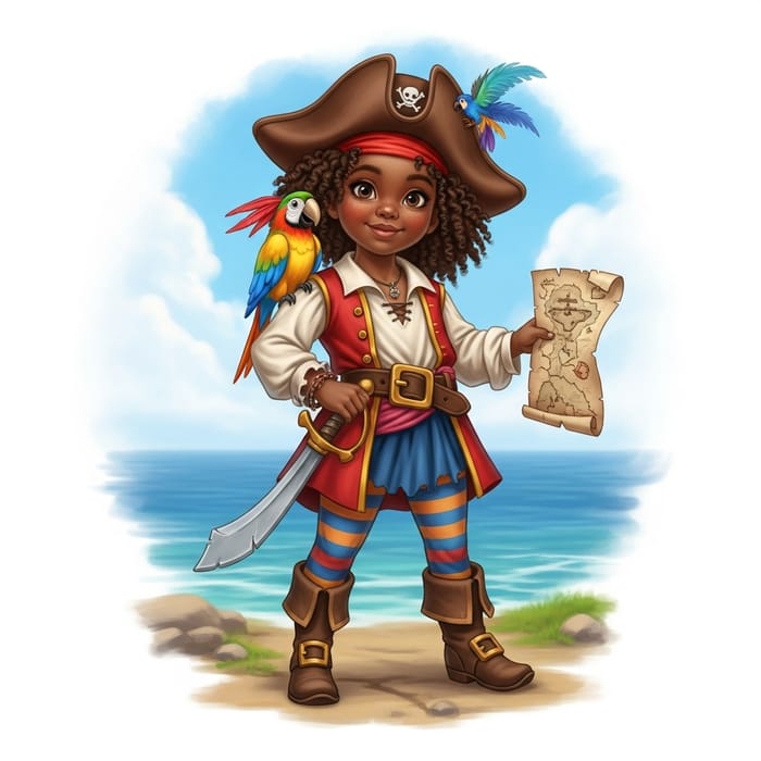 Cute Pirate Girl - Adventures on the High Seas