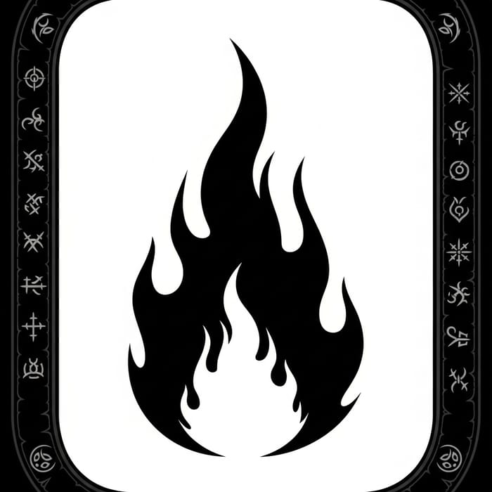 Black Fire Spell - Dark Sorcery Icon Design Black Fire Spell - Dark Sorcery Icon Design