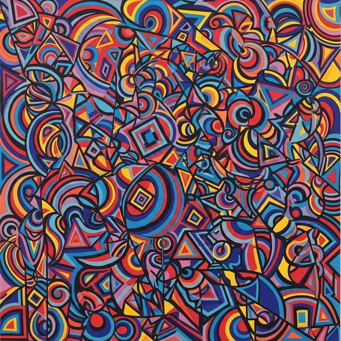 Abstract Optical Art painting - Squint your eyes and see a masterpiece!