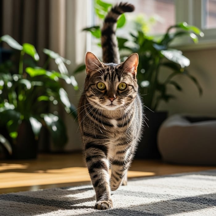 Adorable Feline in Action | Captivating Cat Photography