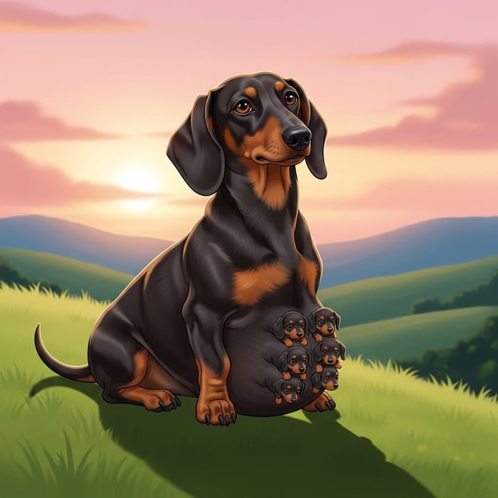 Elegant Pregnant Dachshund: Health, Puppies, and Joy