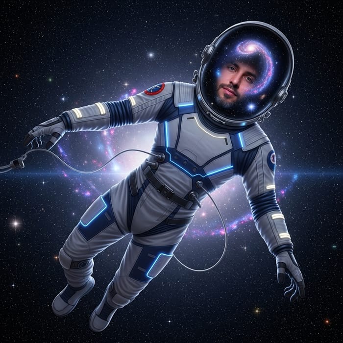 Moroccan Man in Space | Futuristic Spacewalk Experience