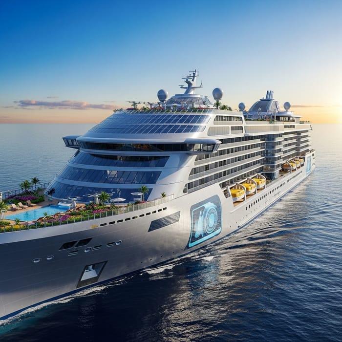 Futuristic Cruise Ship with Stunning Design