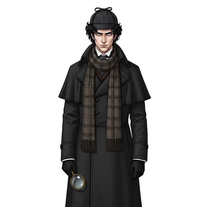 Benedict Cumberbatch as Sherlock Holmes - Sleuth with Sharp Features