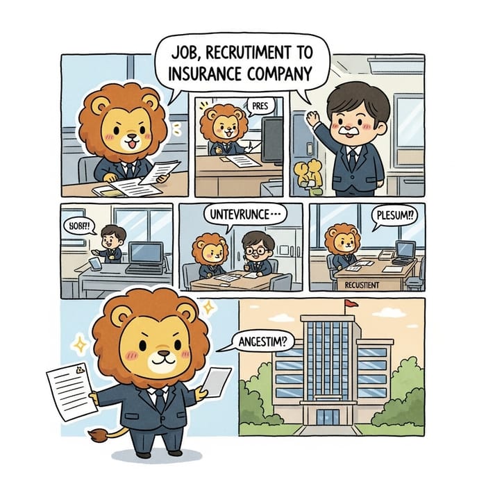 Chibi Lion's Job Application at an Insurance Company